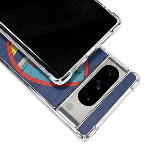Guam Flag Dark Wood Google Pixel 8 Pro Clear Case